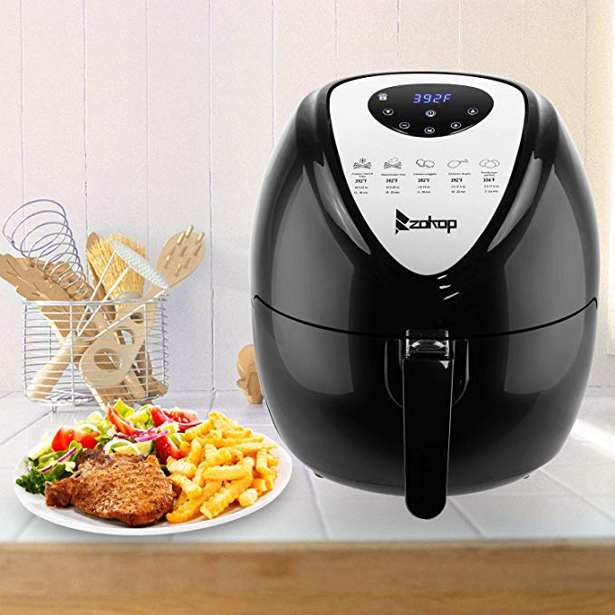 5.3QT Computer Capacity Digital Non-Stick Coating Air Fryer W/LCD Screen