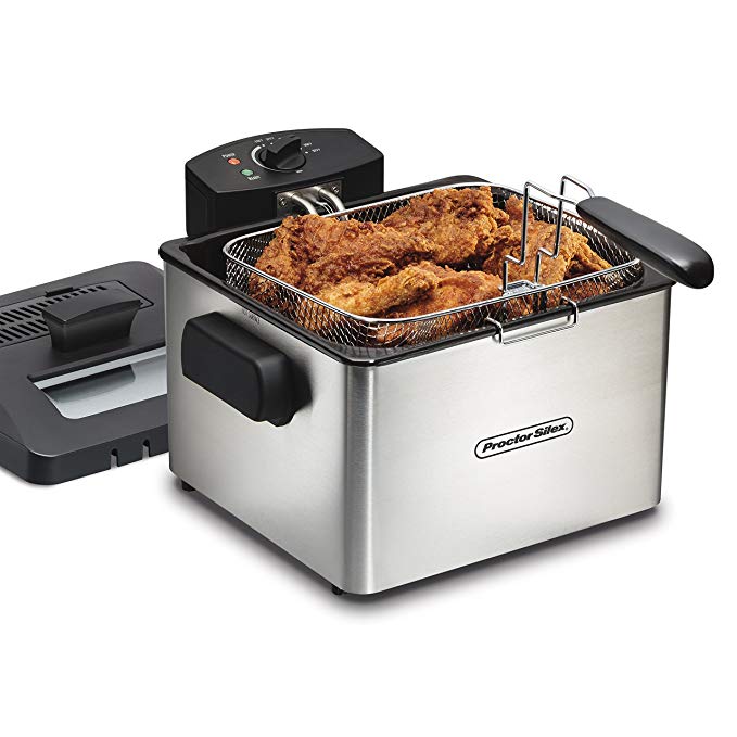 Proctor Silex 35044 Professional-Style Deep Fryer with 5 L Capacity, Silver