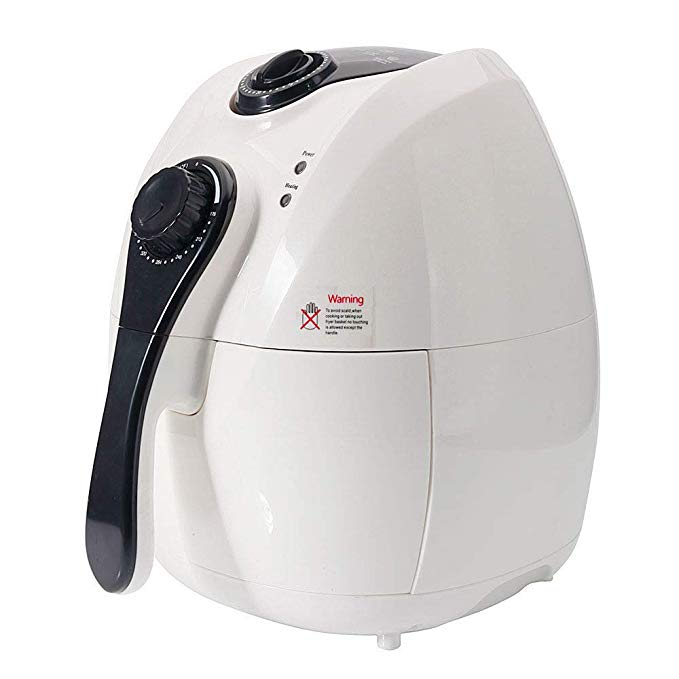 GHP 4.2-Liter Pan Capacity 1500W Adjustable Temperature Electric Air Fryer with Tong