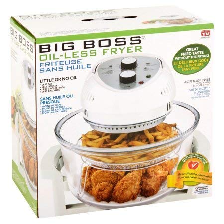 Big Boss 6-Quart Oil-Less Fryer, White Color