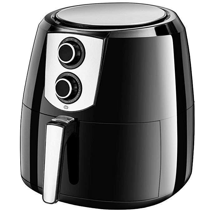 5.5 Quart Electric Air Fryer 1800W Oil Free with Timer and Temperature Control