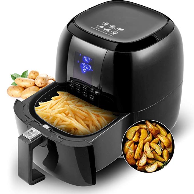 Sinoartizan Air Fryer Deep Fryer Oven Electric Airfryer 4.2 Quart 1400 Watt Oil Free Electirc Hot Air Fryer Deep Fryer Electric Oven With Basket And Cookbooks For Home Kitchen