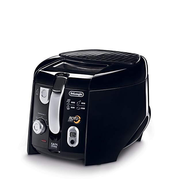 DeLonghi D28313UXBK Roto Deep Fryer, Black/Silver